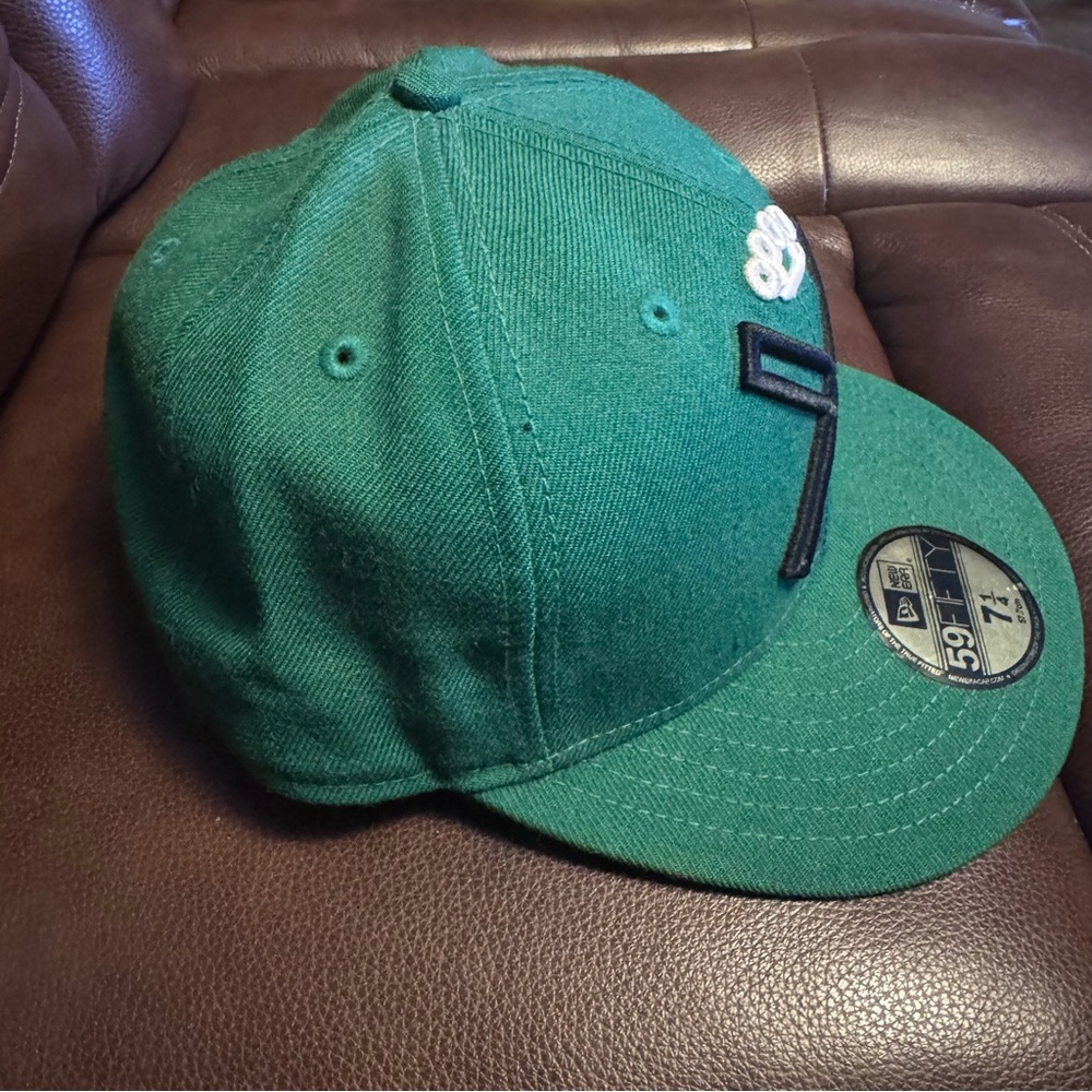 Sold-New Era 59Fifty 10.Deep Green Fitted Wool Hat Sz 7 1/4 RARE Nipsey Hustle - Picture 3 of 12